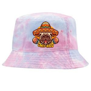 Cinco De Mayo Cute Pug Tie-Dyed Bucket Hat