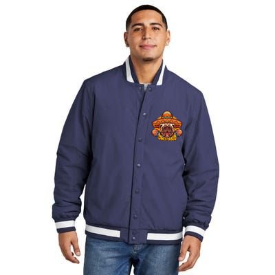 Cinco De Mayo Cute Pug Insulated Varsity Jacket