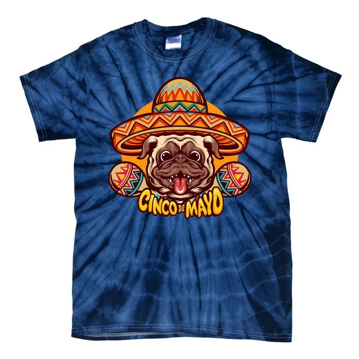 Cinco De Mayo Cute Pug Tie-Dye T-Shirt