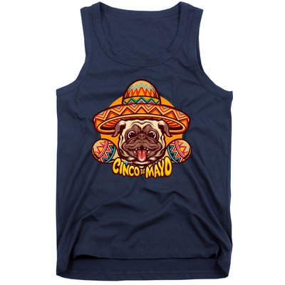 Cinco De Mayo Cute Pug Tank Top