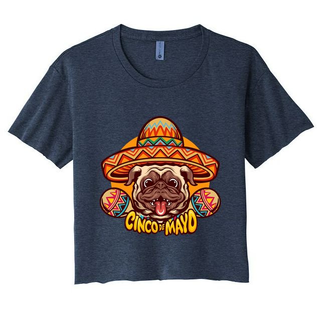 Cinco De Mayo Cute Pug Crop Top