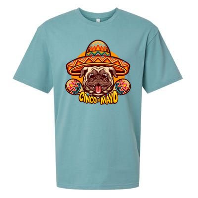 Cinco De Mayo Cute Pug Sueded Cloud Jersey T-Shirt