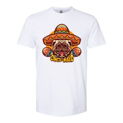 Cinco De Mayo Cute Pug Softstyle® CVC T-Shirt