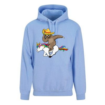 Cinco De Mayo Funny Sloth Riding Unicorn Unisex Surf Hoodie