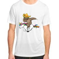 Cinco De Mayo Funny Sloth Riding Unicorn Adult ChromaSoft Performance T-Shirt