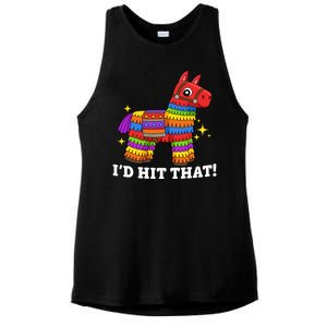 Cinco De Mayo Id Hit That Funny Pinata Ladies PosiCharge Tri-Blend Wicking Tank