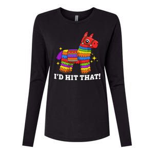 Cinco De Mayo Id Hit That Funny Pinata Womens Cotton Relaxed Long Sleeve T-Shirt