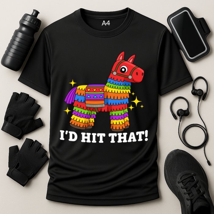 Cinco De Mayo Id Hit That Funny Pinata Cooling Performance Crew T-Shirt