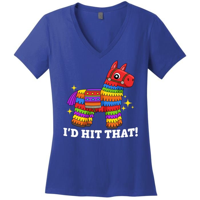 Cinco De Mayo Id Hit That Funny Pinata Women's V-Neck T-Shirt