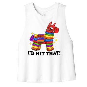 Cinco De Mayo Id Hit That Funny Pinata Women's Racerback Cropped Tank