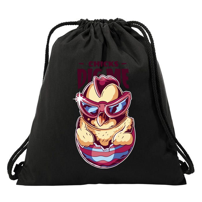 Chicks Dig Me Funny Drawstring Bag