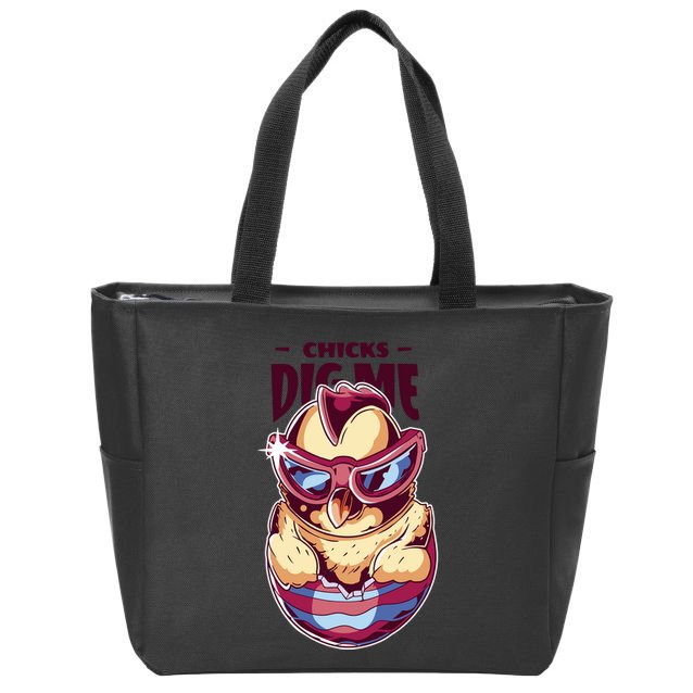 Chicks Dig Me Funny Zip Tote Bag