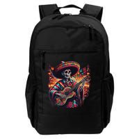 Cinco De Mayo Skeleton Sugar Skull Fiesta Sombreros Guitar Backpack