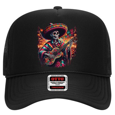Cinco De Mayo Skeleton Sugar Skull Fiesta Sombreros Guitar Hat