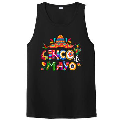 Cinco De Mayo Mexican Fiesta 5 De Mayo Women PosiCharge Competitor Tank