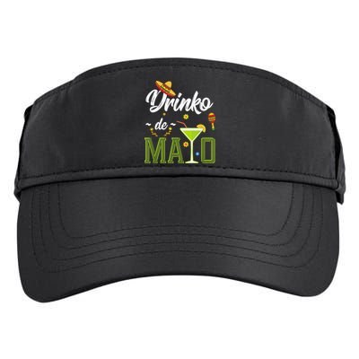 Cinco De Mayo Shirt Drinko De Mayo Fiesta Mexican Party Adult Drive Performance Visor