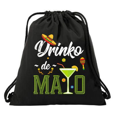 Cinco De Mayo Shirt Drinko De Mayo Fiesta Mexican Party Drawstring Bag
