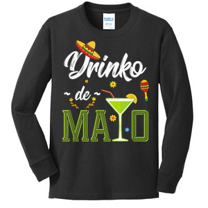 Cinco De Mayo Shirt Drinko De Mayo Fiesta Mexican Party Kids Long Sleeve Shirt