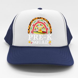 Cinco De Mayo Rainbow Leopard PreK Squad Teacher Trucker Hat