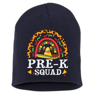 Cinco De Mayo Rainbow Leopard PreK Squad Teacher Short Acrylic Beanie