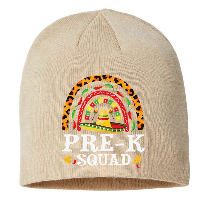 Cinco De Mayo Rainbow Leopard PreK Squad Teacher Sustainable Beanie