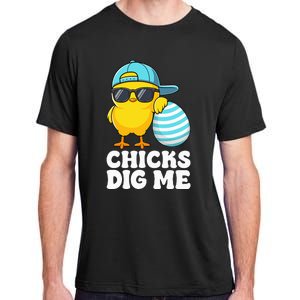 Chicks Dig Me Easter Happy Easter Funny Adult ChromaSoft Performance T-Shirt