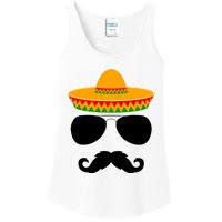 Cinco De Mayo Party Funny Cinco De Mayo Mustache Face Ladies Essential Tank