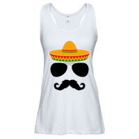 Cinco De Mayo Party Funny Cinco De Mayo Mustache Face Ladies Essential Flowy Tank