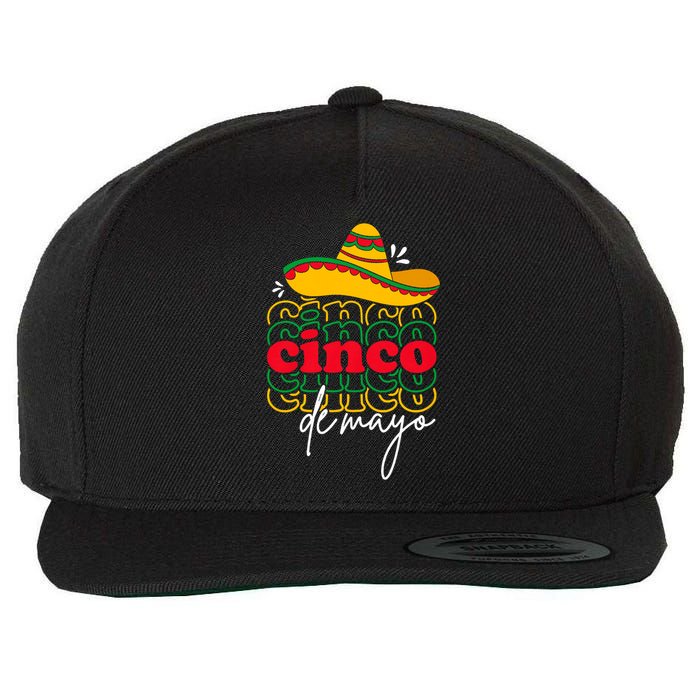 Cinco De Mayo Mexican Fiesta 5 De Mayo Wool Snapback Cap