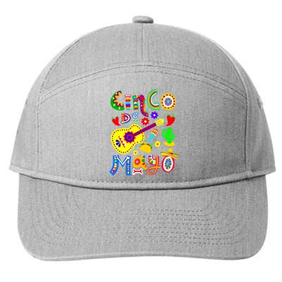 Cinco De Mayo Girl 7-Panel Snapback Hat