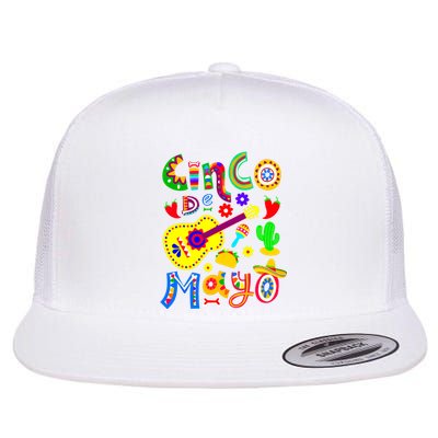 Cinco De Mayo Girl Flat Bill Trucker Hat