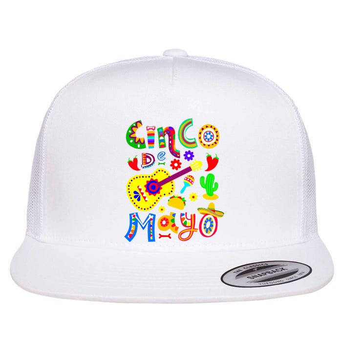 Cinco De Mayo Girl Flat Bill Trucker Hat