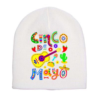 Cinco De Mayo Girl Short Acrylic Beanie