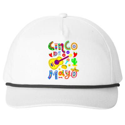 Cinco De Mayo Girl Snapback Five-Panel Rope Hat