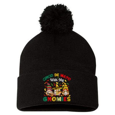 Cinco De Mayo With My Gnomies Mexican Fiesta Pom Pom 12in Knit Beanie