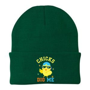 Chicks Dig Me Happy Easter Egg Hunt Knit Cap Winter Beanie