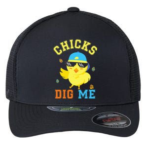 Chicks Dig Me Happy Easter Egg Hunt Flexfit Unipanel Trucker Cap