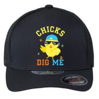 Chicks Dig Me Happy Easter Egg Hunt Flexfit Unipanel Trucker Cap