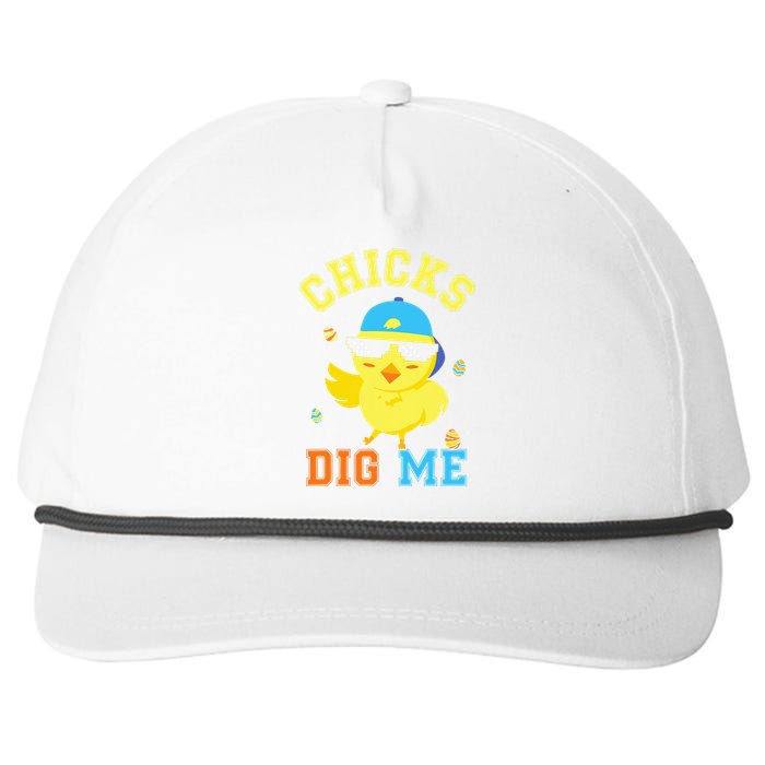 Chicks Dig Me Happy Easter Egg Hunt Snapback Five-Panel Rope Hat