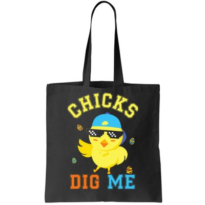 Chicks Dig Me Happy Easter Egg Hunt Tote Bag