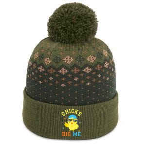 Chicks Dig Me Happy Easter Egg Hunt The Baniff Cuffed Pom Beanie