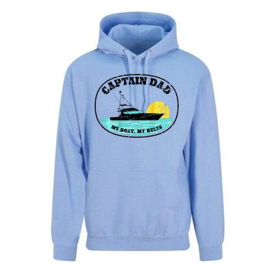 Captain Dad My Boat My Rules Yacht Boating Unisex Surf Hoodie