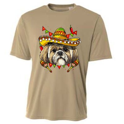 Cinco De Mayo Shih Tzu Women Sombrero Cooling Performance Crew T-Shirt