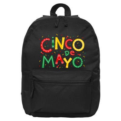 Cinco De Mayo Chili Pepper Celebration 16 in Basic Backpack
