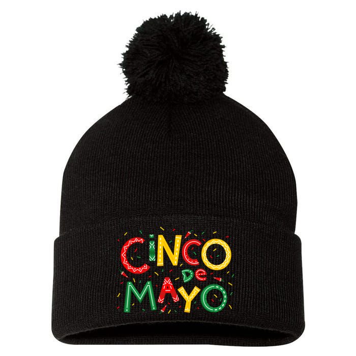 Cinco De Mayo Chili Pepper Celebration Pom Pom 12in Knit Beanie