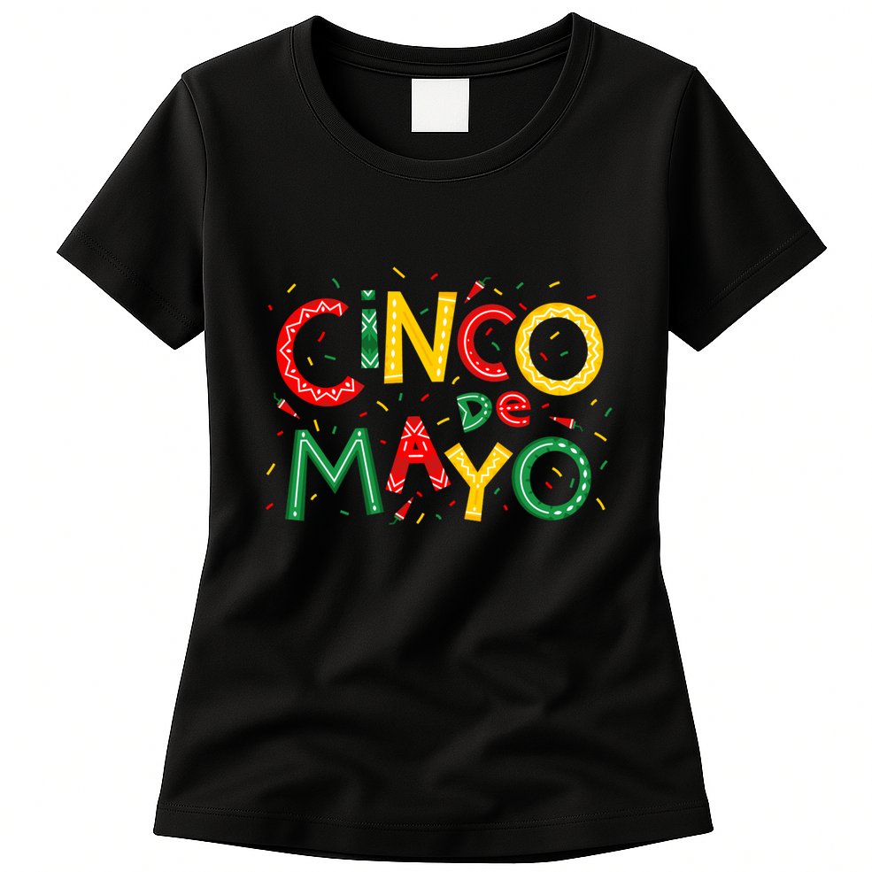 Cinco De Mayo Chili Pepper Celebration Womens T-Shirt