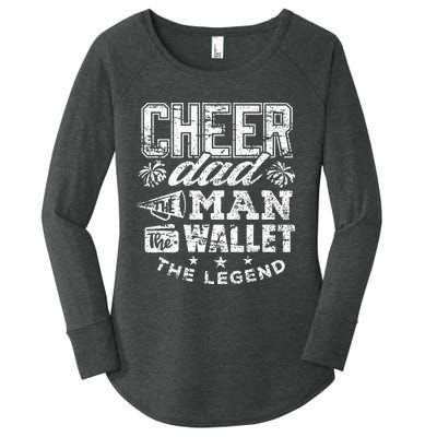 Cheerleader Dad Man Wallet Legend Funny Cheer Dad Women's Perfect Tri Tunic Long Sleeve Shirt