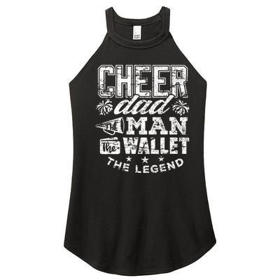 Cheerleader Dad Man Wallet Legend Funny Cheer Dad Women’s Perfect Tri Rocker Tank