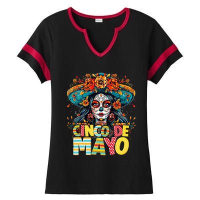 Cinco De Mayo Mexican Fiesta Squad Ladies Halftime Notch Neck Tee