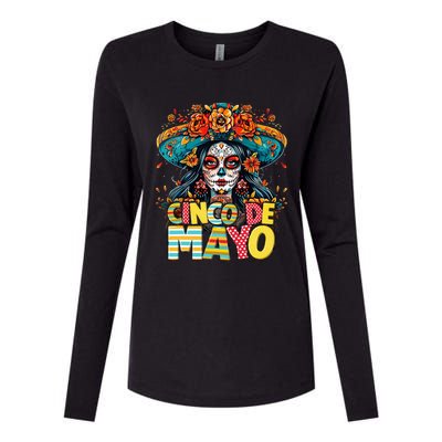 Cinco De Mayo Mexican Fiesta Squad Womens Cotton Relaxed Long Sleeve T-Shirt